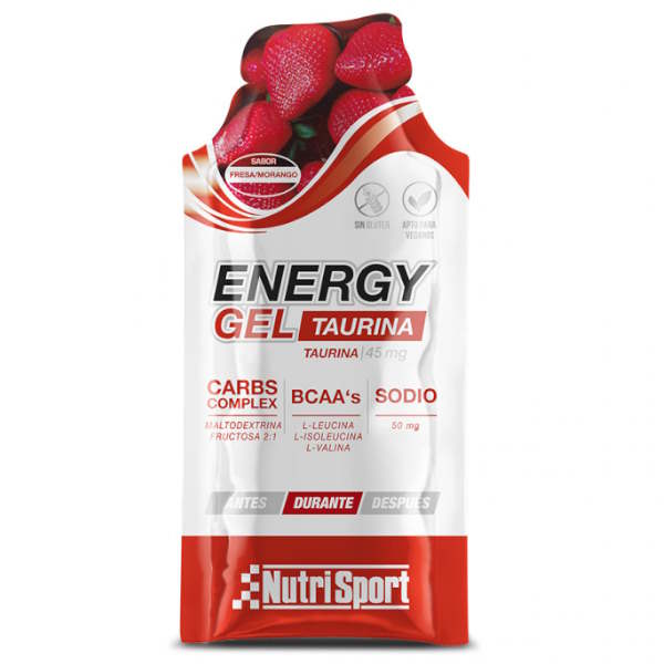 Gel Carbo Complex Energy Con Taurina Sabor Fresa 35Gr - Nutrisport