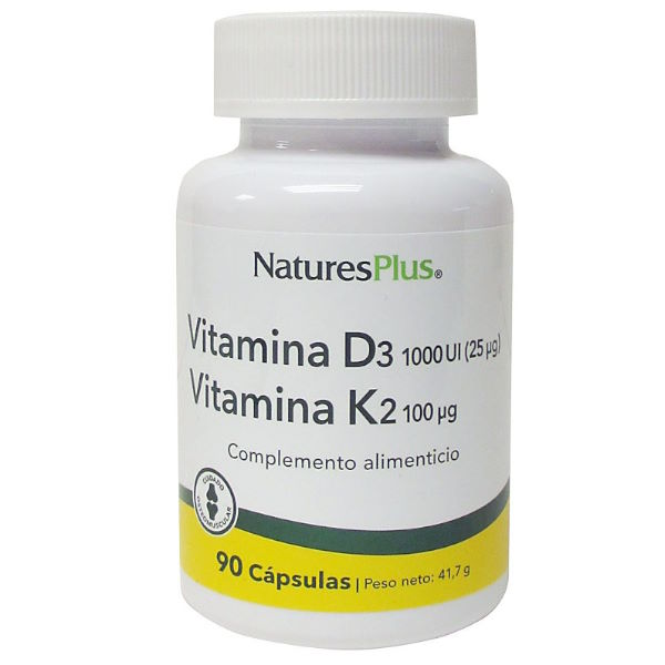 Vitamina D3 Y K2 90 Cápsulas - Natures Plus