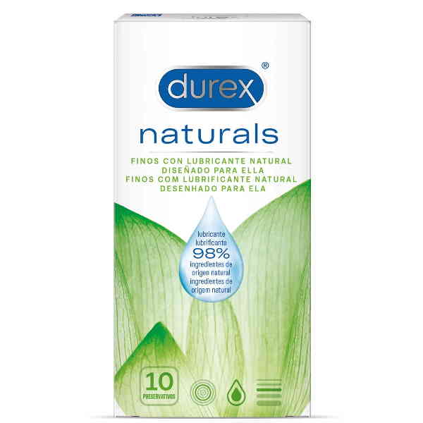 Natural Finos Lubricante Natural 10 Undidades - Durex