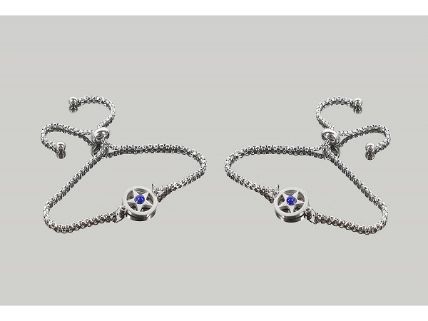 Pulsera Acero Estrella 5 Puntas Lapislazuli