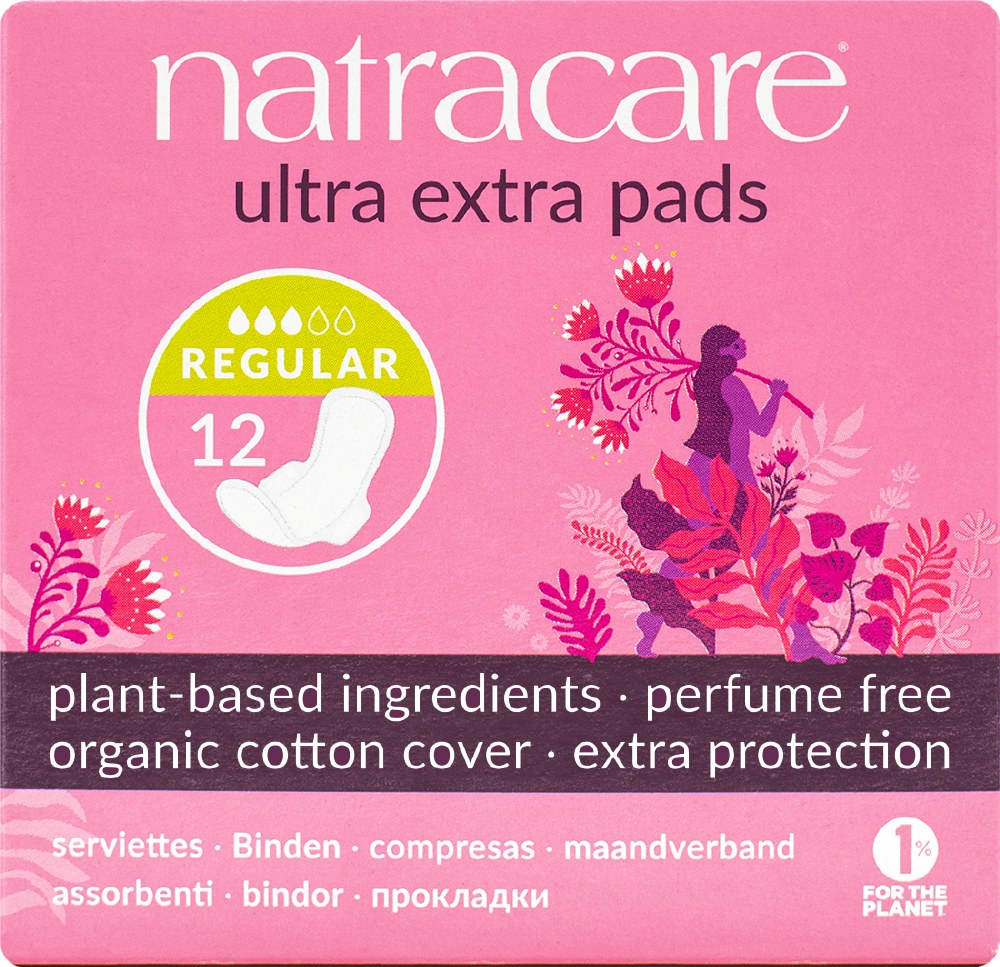 Compresas Ultra Extra Normal Alas 12Uds - Natracare