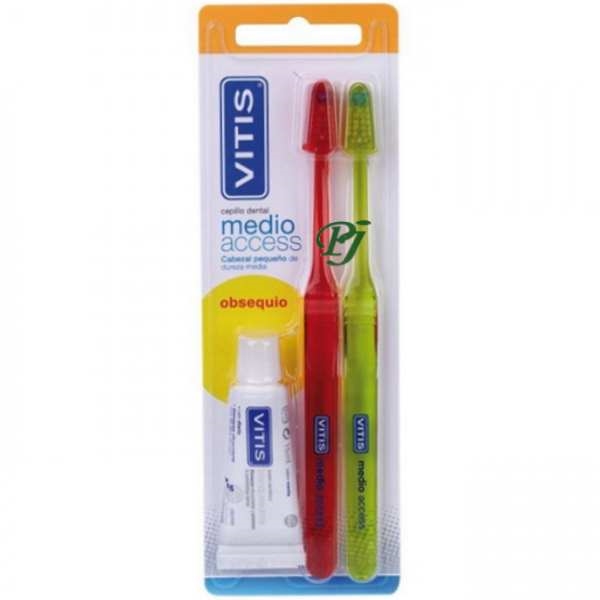 Cepillo Access Duplo Medio Caja + Pasta 15Ml - Vitis