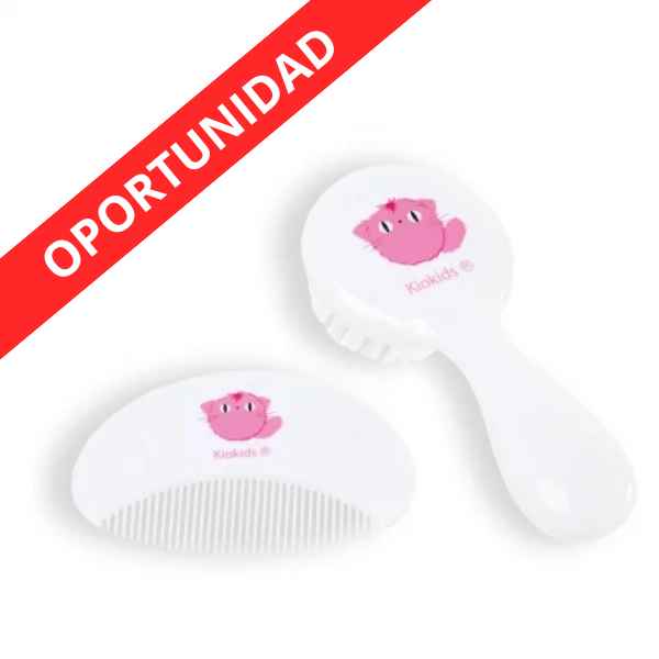 Cepillo Y Peine Rosa - Kiokids