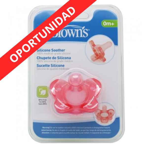 Chupete Silicona 1Ud Rosa 0M+ - Dr. Browns