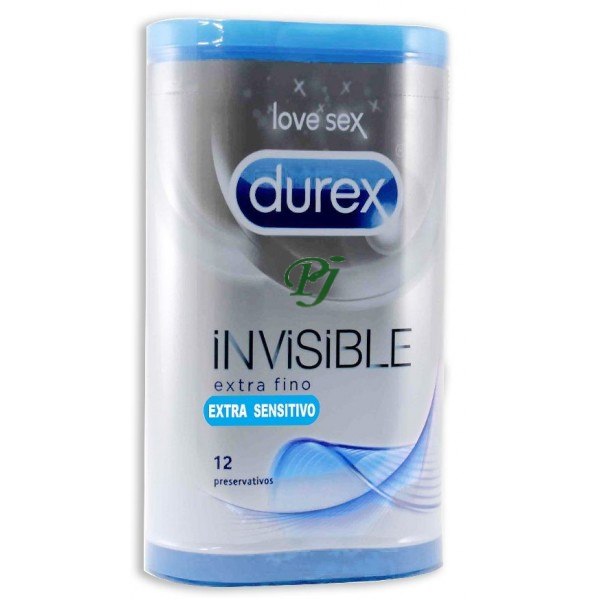 Preservativos Invisible Extra Finos Extra Sensitivo 12 Unidades - Durex