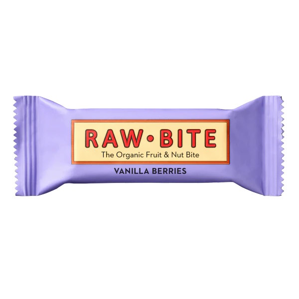 Barrita Vainilla Bayas Bio 50 Gr. - Raw-Bite