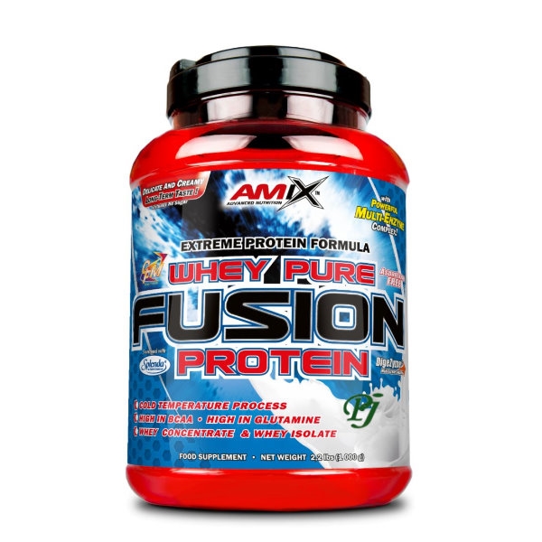 Whey Pure Fusion Protein 1000G Fresa - Amix