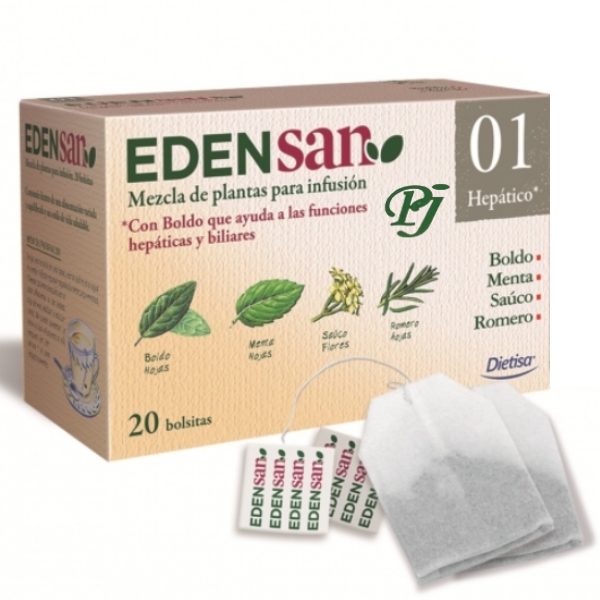 Edensan 01 Hepático 20 Filtros - Dielisa