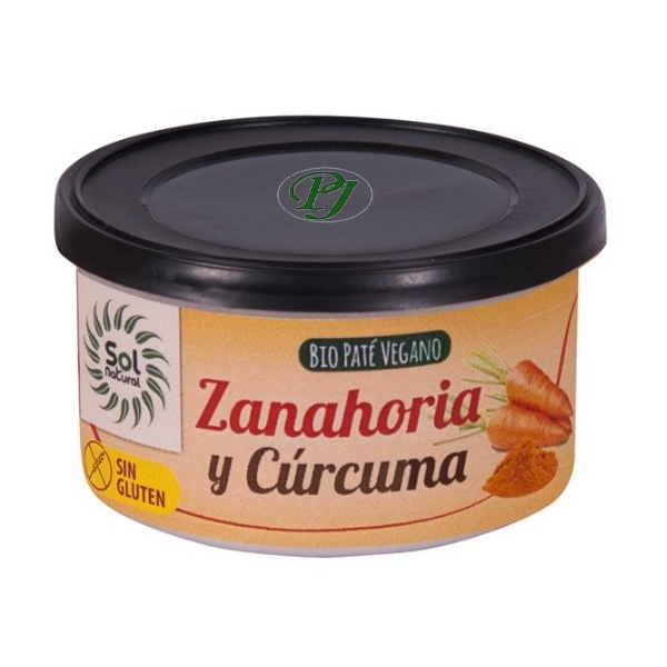 Pate Vegetal Zanahoria Curcuma 125Gr - Solnatural