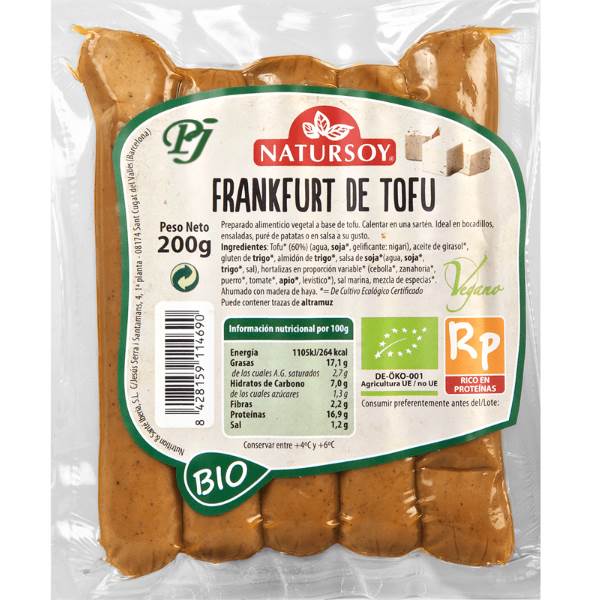 Salchichas Tofu Frankfurt 200Gr - Natursoy