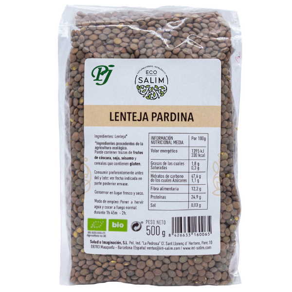 Lentejas Pardinas 500Gr Eco - Intsalim