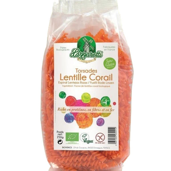 Espirales Lentejas Rojas 250Gr - Lazzaretti