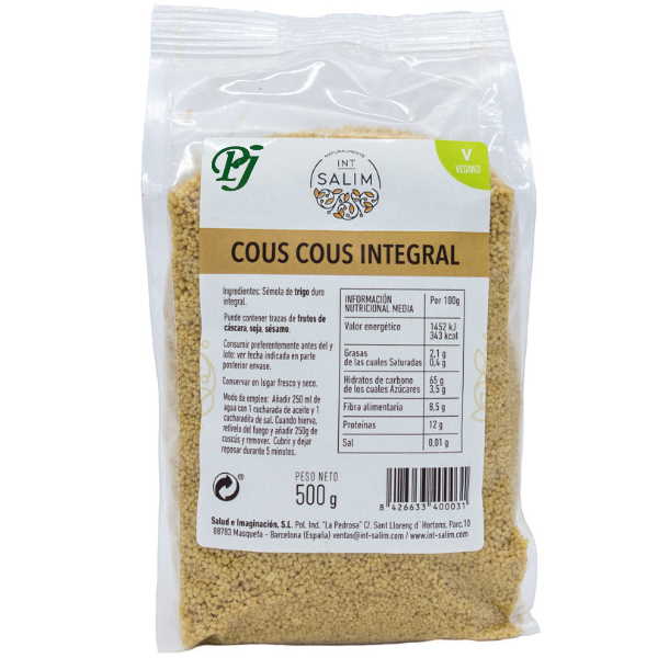 Cous Cous Integral 500Gr - Intsalim