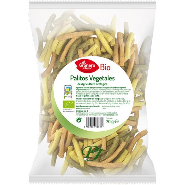 Palitos Vegetales 70Gr Bio - El Granero