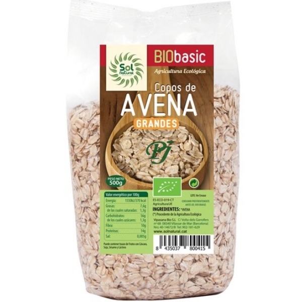 Copos Gruesos Avena Integral 500Gr - Solnatural