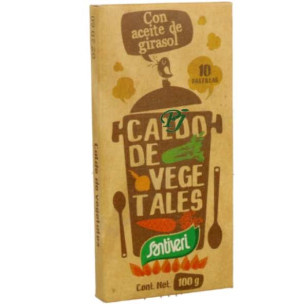 Caldo Vegetal Con Sal 10 Pastillas - Santiveri