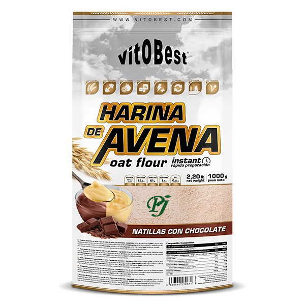 Harina De Avena Sabor Natillas Con Chocolate 1 Kg. - VitoBest