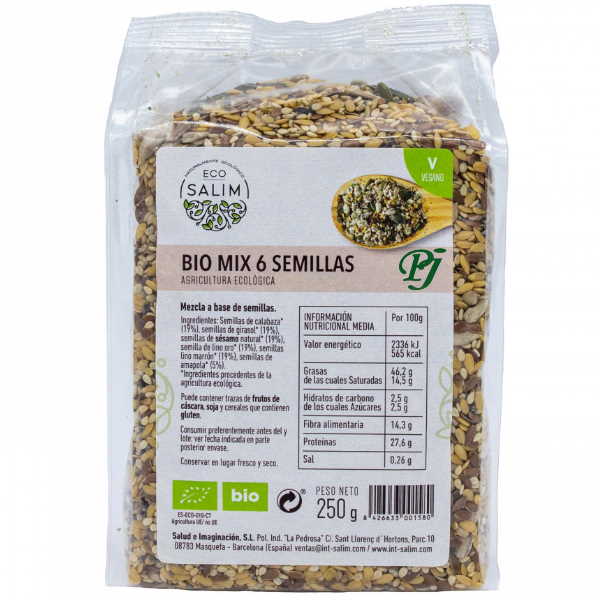 Mix 6 Semillas 250Gr Eco - Intsalim