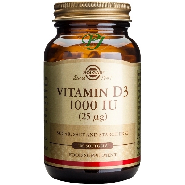 Vitamina D3 100 Capsulas 1000Ui - Solgar