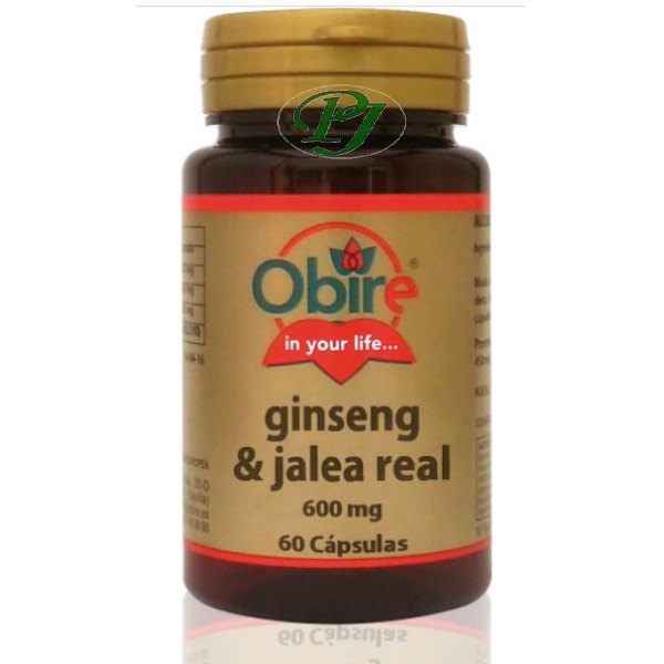 Ginseng + Jalea Real 60 Capsulas 600Mg - Obire