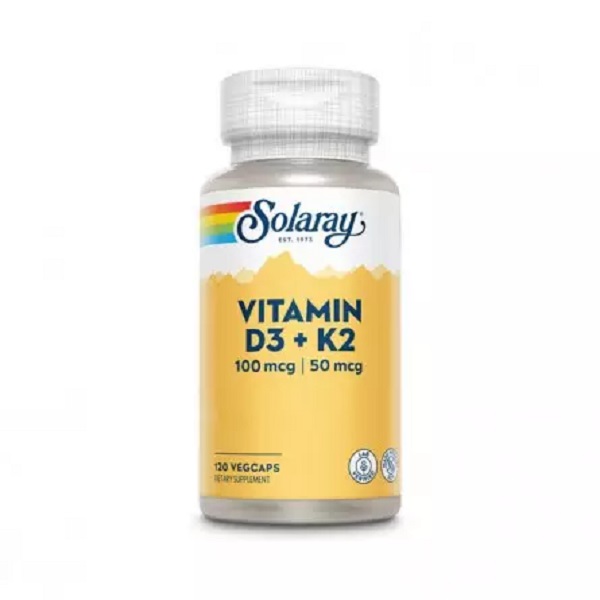 Vitamina D3 -K2 120 Cápsulas 4000 U.I. - Solaray