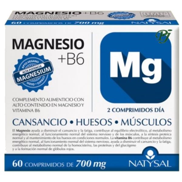 Magnesio + B6 60 Comprimidos 700 Mg. - Natysal