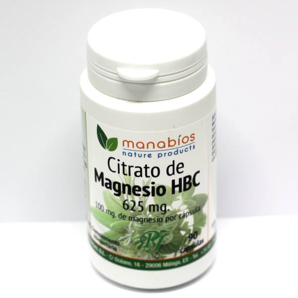 Citrato De Magnesio Veg 90 Capsulas 625Mg - Manabios