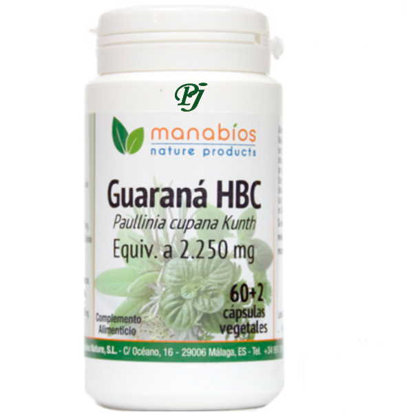 Guarana 60+2 Capsulas Vegetales - Manabios