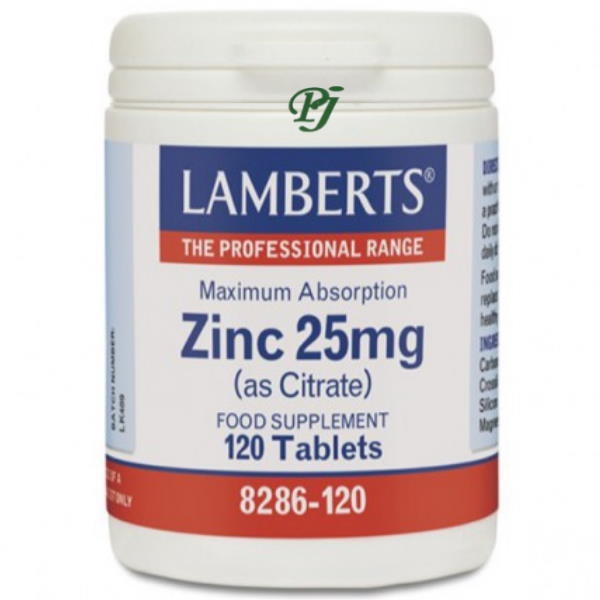 Zinc Como Citrato 120 Tabletas 25 Mg. - Lamberts