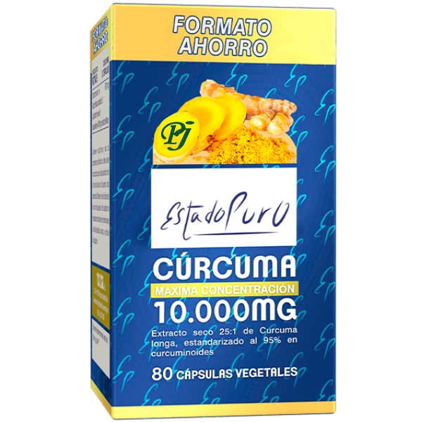 Curcuma Estado Puro 80 Capsulas Vegetales - Tongil