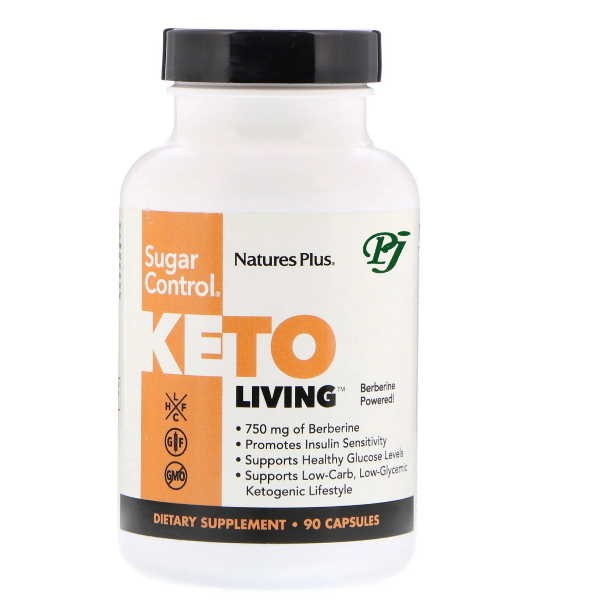 Keto Living Sugar Control 90 Capsulas - Natures Plus