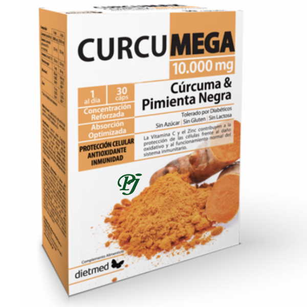 Curcumega Max 10.000Mg 30 Cápsulas - Dietmed