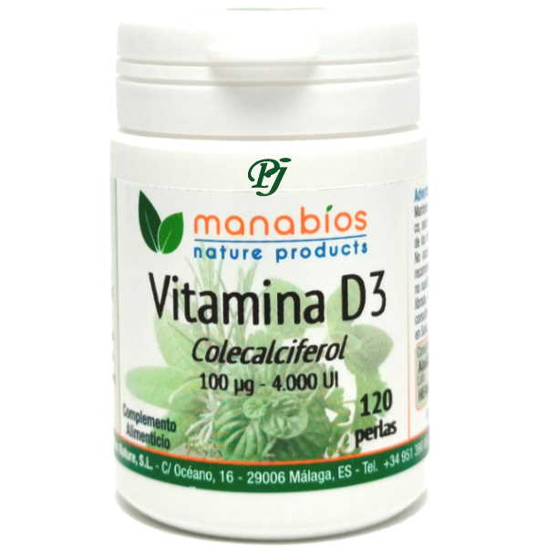 Vitamina D3 Colecalciferol 120 Comprimidos - Manabios
