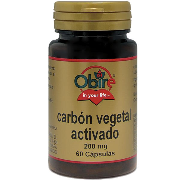 Carbon Vegetal Activado 200Mg 60 Capsulas - Obire