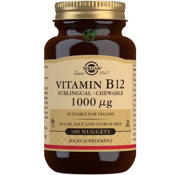 Vitamina B12 1000Mcg 100 Comprimidos  Masticables - Solgar