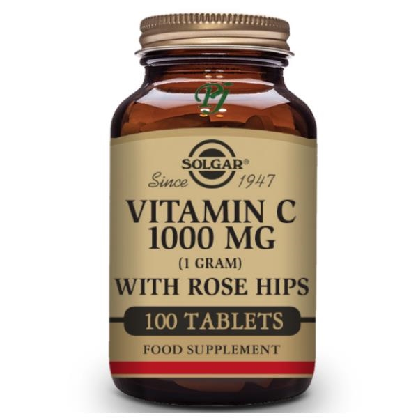 Vitamina C 1000Mg 100 Comrimidos Rose Hips - Solgar