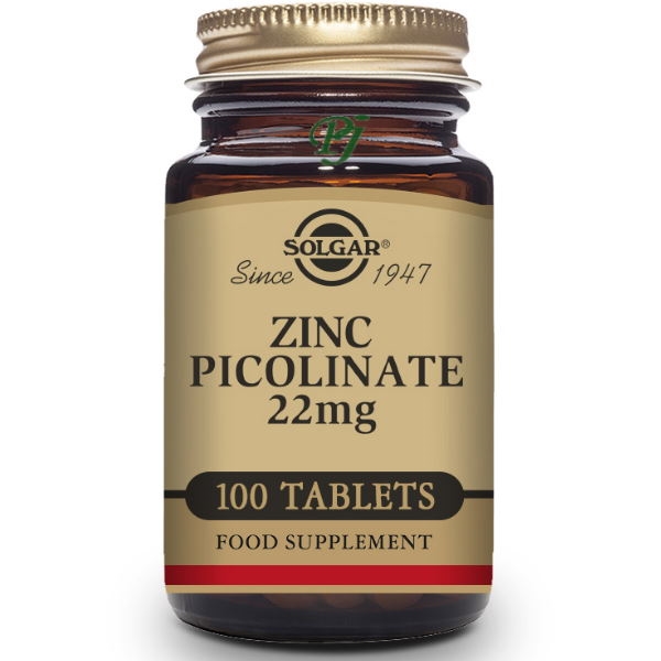 Zinc Picolinato 22Mg 100 Comprimidos - Solgar