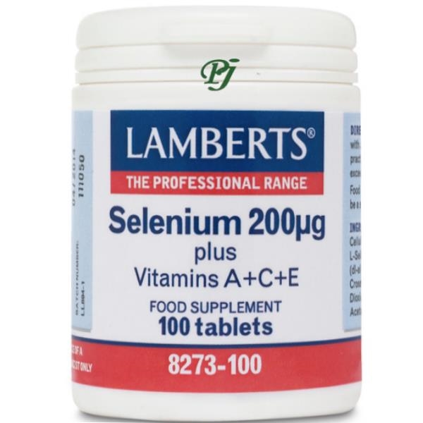 Selenio + Vitamina A+C+E 100 Tabletas 8273 - Lamberts