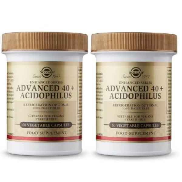 40 Plus Acidophilus Avanzado 120 Capsulas - Solgar