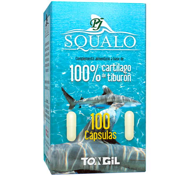 Squalo Cartilago Tiburon 100% 100 Capsulas - Tongil
