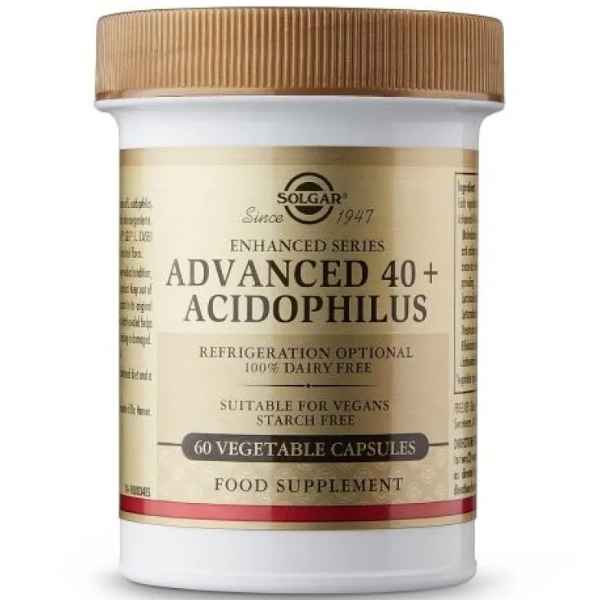 40 Plus Acidophilus Avanzado 60 Capsulas Vegetales - Solgar