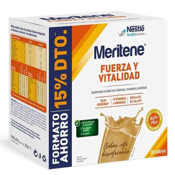 Meritene Fuerza Y Vitalidad Sabor Descafeinado 30 Sobres 15% Descuento - Nestle Health