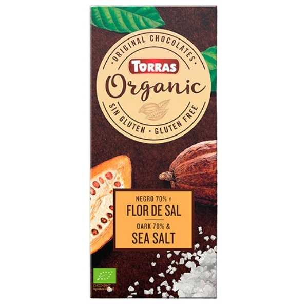 Chocolate Negro 70% Cacao Flor De Sal Bio 100 Gr