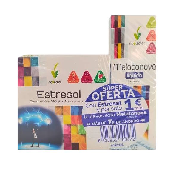 Pack Estresal + Melatonova Liquida - Novadiet