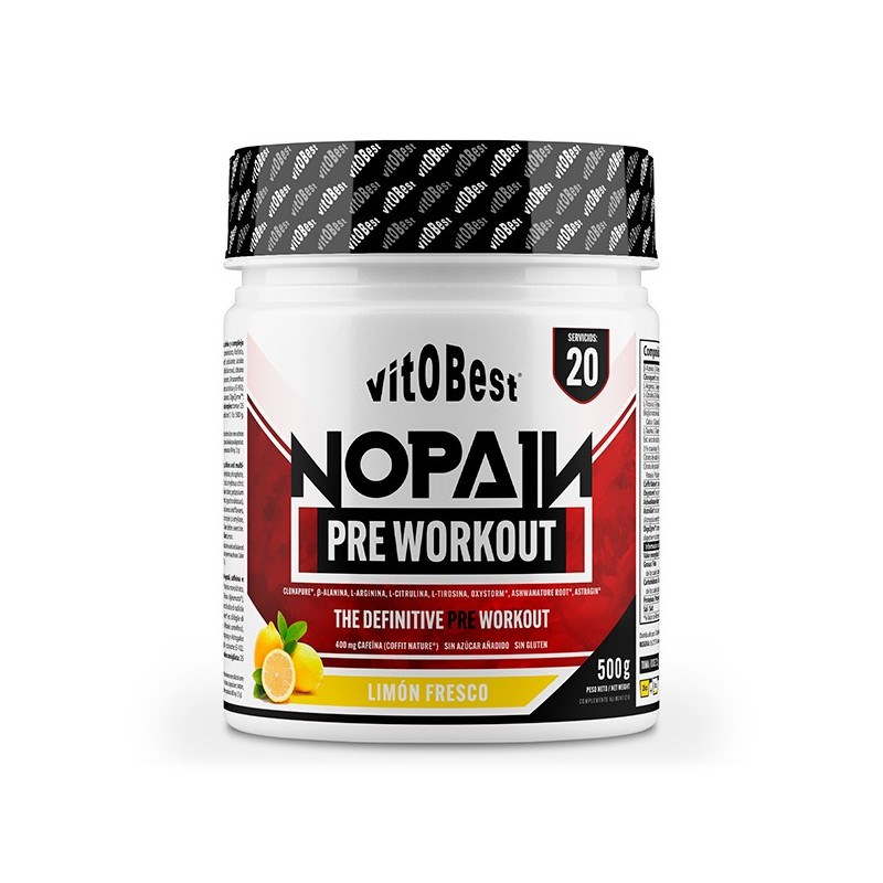 No Pain Pre Workout 500 Gr. Limon- VitoBest