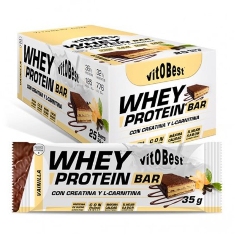 Barrita Whey Protein Barquillo Vainilla 35 Gr.- VitoBest