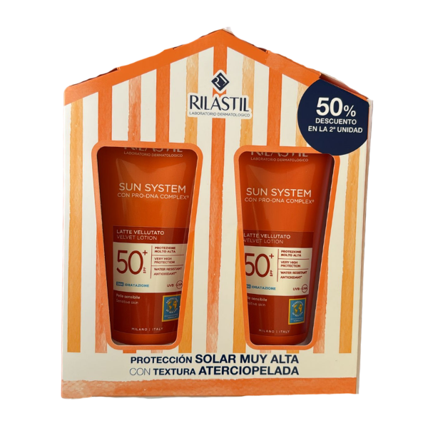 Duplo Solar Leche Velluto 50+ Spf 2X200 Ml 50 % Dto. 2ª Ud  - Rilastil
