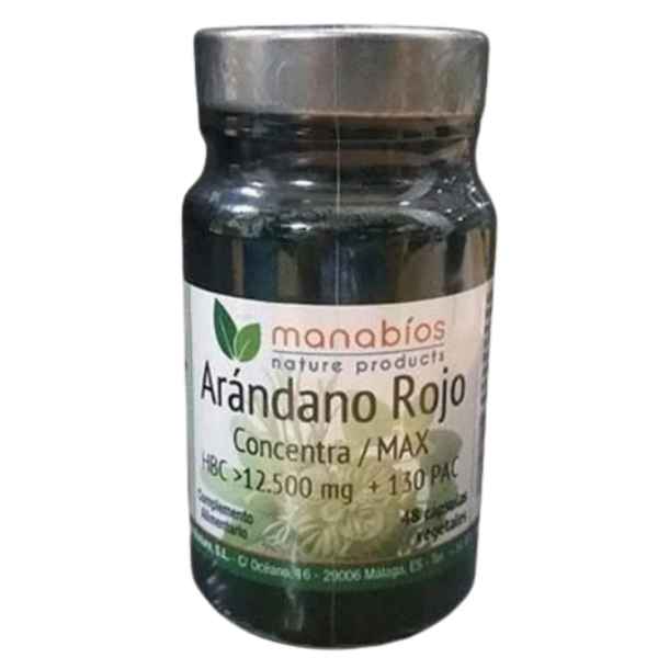 Arándano Rojo Max 48 Caps . 12500 Mg - Manabios