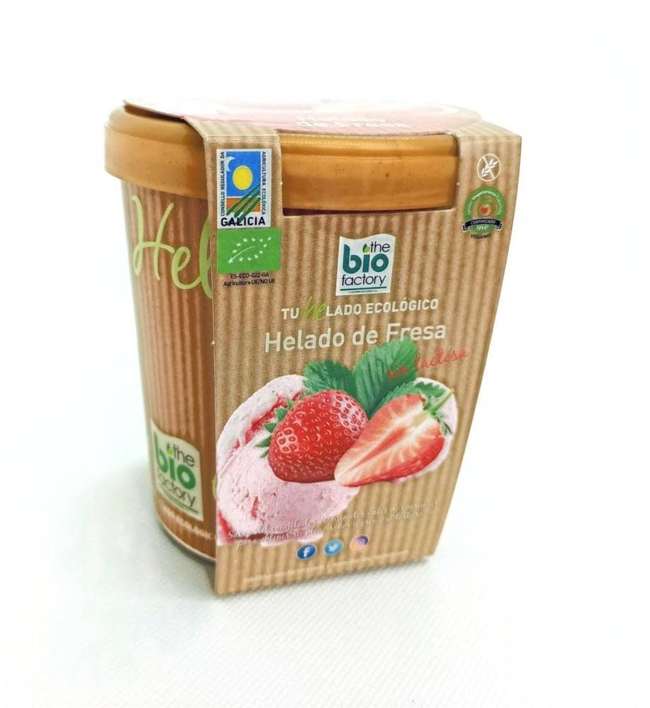 Helado Fresa Vegano Bio 480 Ml - The Bio Factory