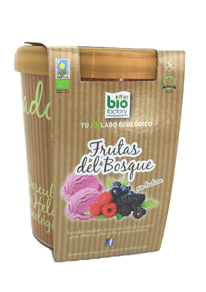 Helado Frutos Del Bosque Vegano Bio 480 Ml - The Bio Factory
